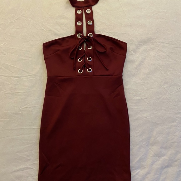 Burgundy Cocktail Dress - Picture 1 of 2